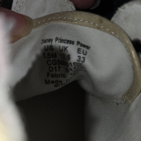 Stride Rite Kids' Light Pink High-Top Sneakers Disney Princess Punk Lace LOT S - Picture 5 of 6